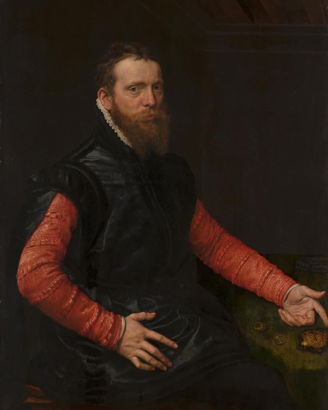Anthonis Mor. “Retrato de Steven van Herwijck”, 1564. Óleo sobre madeira. Mauritshuis, Haia inv. 117.
